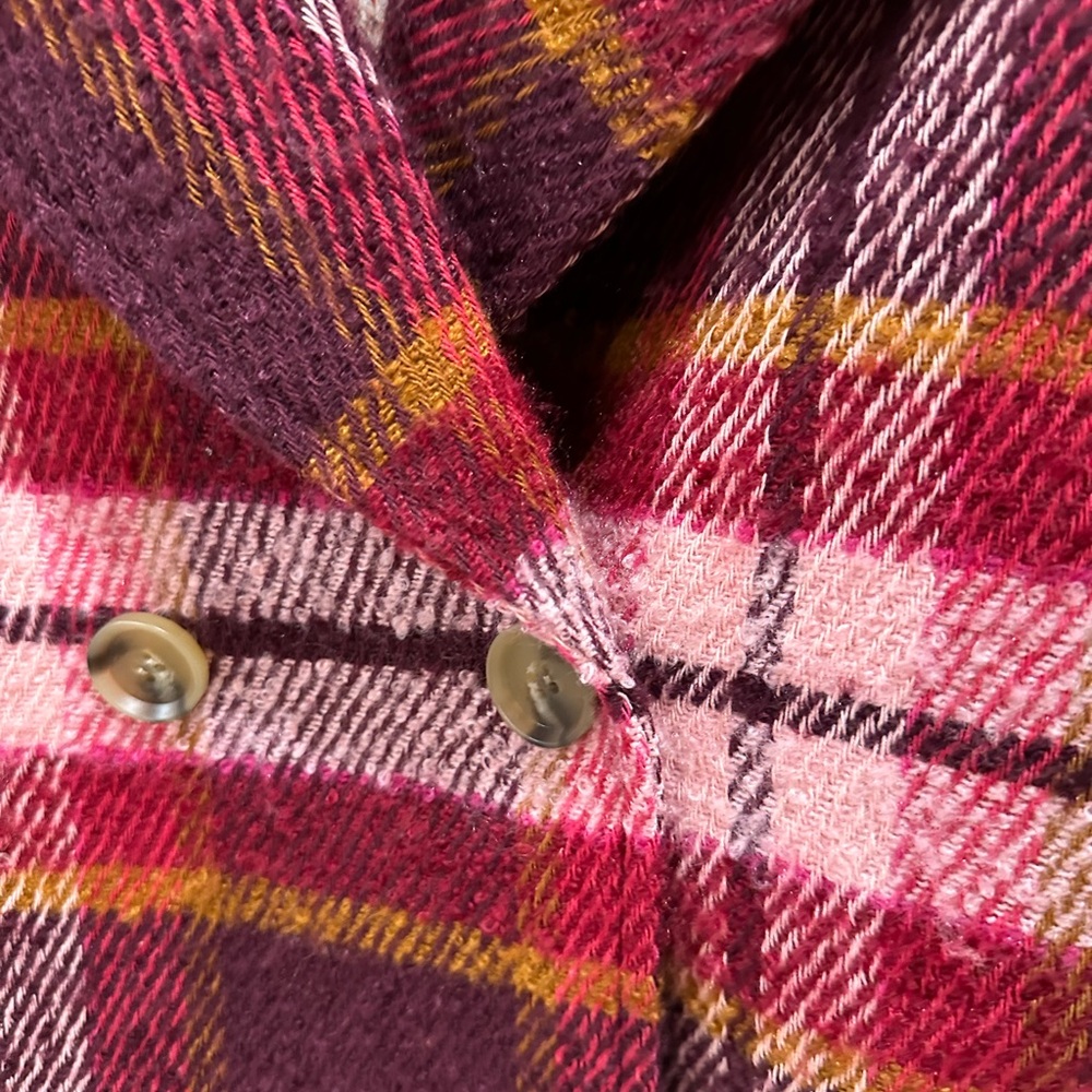 SALE! Sundance Women’s Plaid Red Pink Double-Breasted Women's Jacket - S - Picture 2 of 3